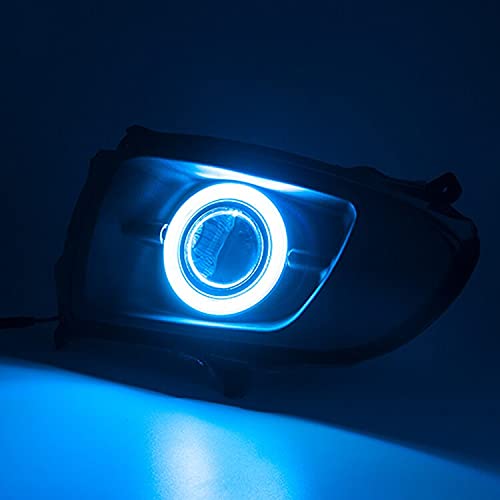 Image of 2 x 80mm 93 LED CCFL Headlight COB Angel Eyes Halo Ring Lamp (Blue)
