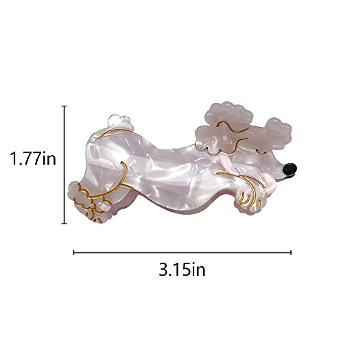 Poodle Dog Hair Clips,Small Claw Clips For Girls,Acetate Hair Clips For Women,S17 #TOP1