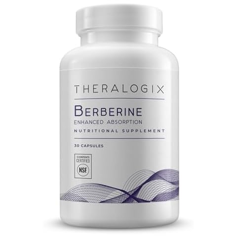 Theralogix Berberine Enhanced Absorption - 30-Day Supply - Made with Berberine Phytosome to Help Support Healthy Metabolism & Hormone Balance* - NSF Certified - 30 Capsules Cover