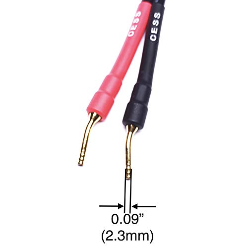 CNCESS Adaptador banana 2mm tornillo a 4mm hembra 6 pulg 2 pzas miniatura 5