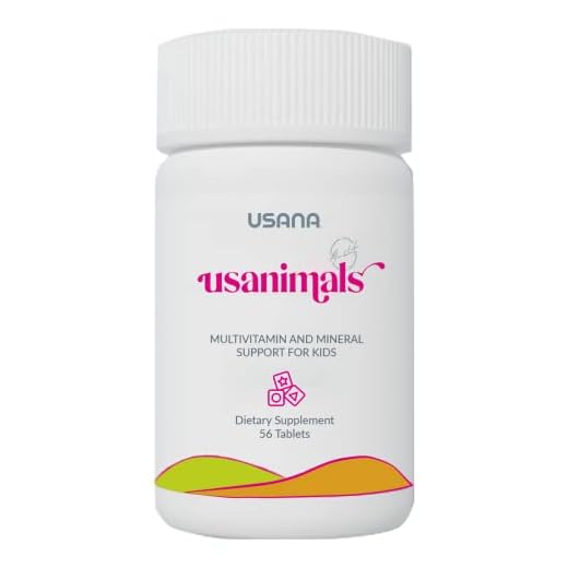 USANA Usanimals Multivitamin for Kids - Daily Chewable Tablets with Vitamins A, C, D, E, B6, B12, Zinc, Iron - Supports Immune, Bone & Brain Health - Essential Nutrients for Ages 2-12 - 56 Tablets