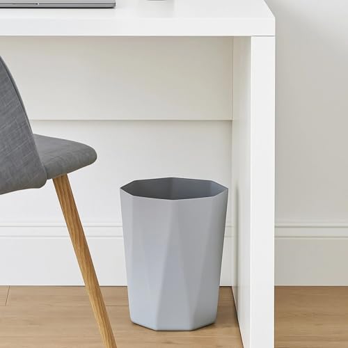 Caneca de basura para baño 5 galones gris sin tapa miniatura 2