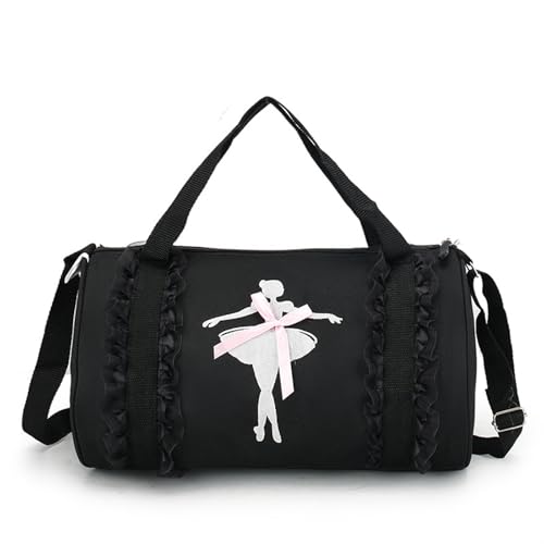 Cute Ballet Dance Bag,Tutu Dress Bag,Girls Dance Bag Gym Travel Duffle Bag for Girls,Personalized Waterproof Duffle Bag (Dancer pattern)