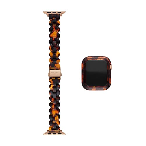 Kate Spade New York Tortoise Acetate 38/40mm Band for Apple Watch (Model: KSS0112) with Kate Spade New York Tortoise Acetate 40mm Bumper for Apple Watch (Model: KSS0114)