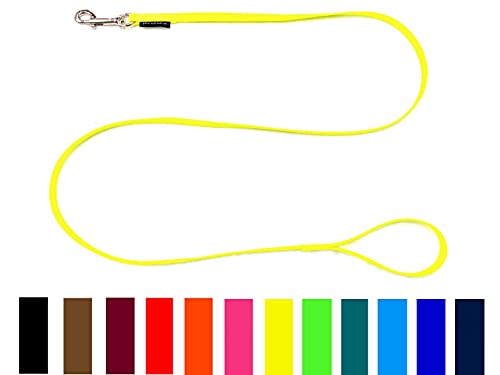 Biothane Hundeleine für kleine Hunde 9mm Führleine leicht 0 3m - 3m (1m MIT Handschlaufe Schwarz)