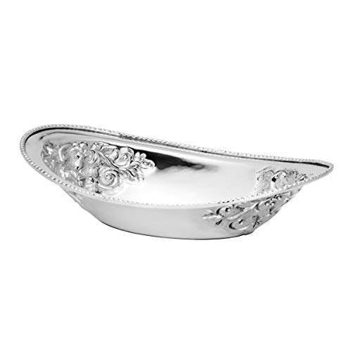 Fruteira de Prata Floral Rojemac Cinza