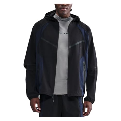 Nike NSW Tech Dri Fit Woven Color Block Windrunner Mens Jacket (Cave Stone/Cool Grey/Black) Size...