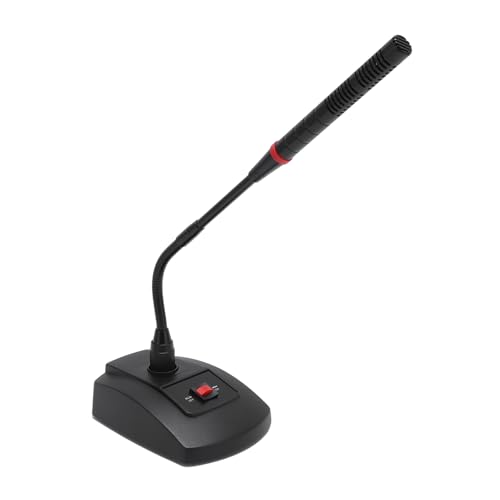 Asixxsix Gooseneck Condenser Microphone, Professional Cardioid Gooseneck Microphone, Desktop Microphones, Podium Microphone for Meetings Video Conferences Streaming Lectures