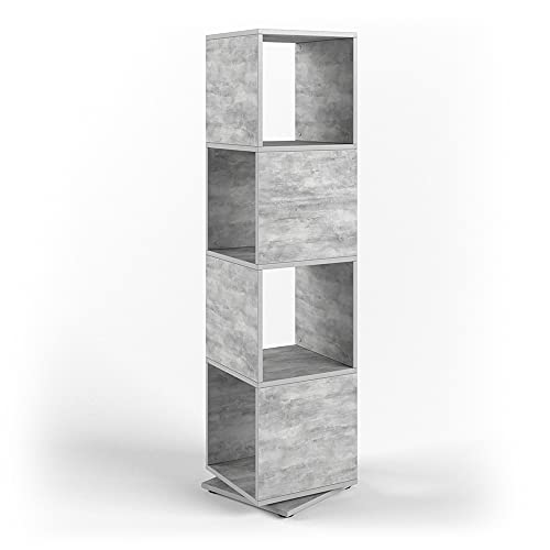 Vicco Drehregal, Aktenregal für Ordner, Beton, 35 x 142 cm
