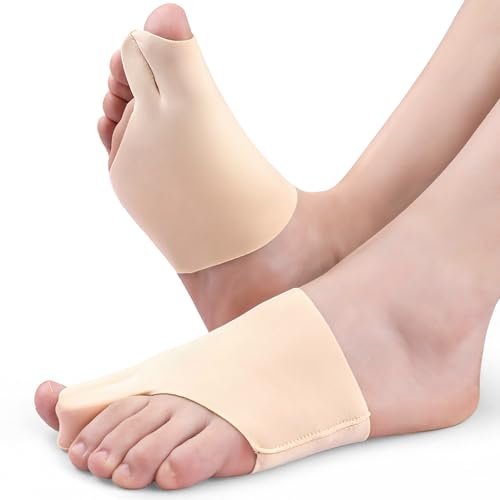 2 separadores de dedos para juanetes, corrección de juanetes, calcetines con almohadillas de silicona para mujeres y hombres, tamaño universal