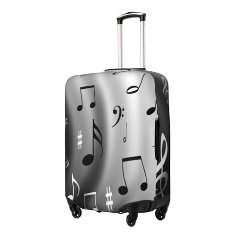 Music Notes Print Print Luggage Suitcase Covers Elastic Washable Luggage Protector Luggage Covers For Suitcase2