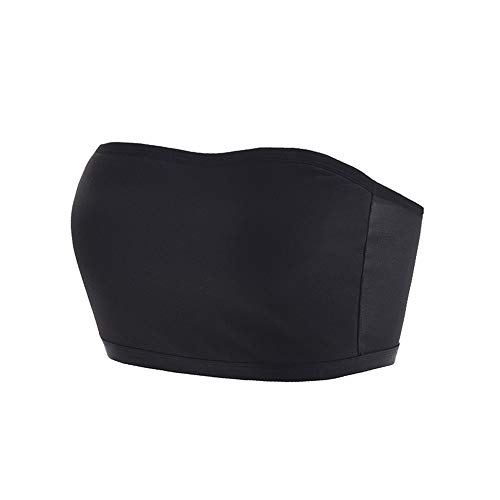 BaronHong Tomboy Trans Lésbica Sem Alças Encadernador Evita Bico Design Slip, Preto, Small