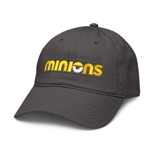 Minions Iconic Logo with Illumination Text Adjustable Puff Embroidered Baseball Hat