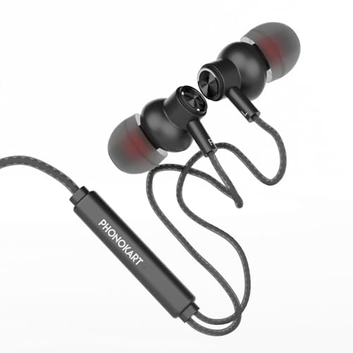 Image of PHONOKART Speed Premium Type C Earphone with Mic for Oneplus 7 7Pro 7T 8 8T 8Pro Nord Noise Isolating Earphones USB C-Type Port (Work with Phones Without 3.5mm Audio Jack) (Black)