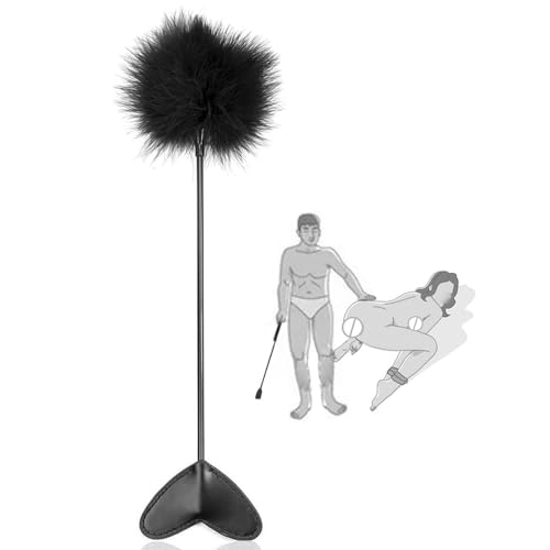 Plume cuir 2-en-1 noir jeux de rôle accessoires outils de club de nuit