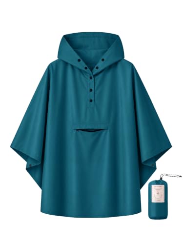 Image of SaphiRose Lightweight Kids Rain Poncho Jacket Waterproof Outwear Rain Coat