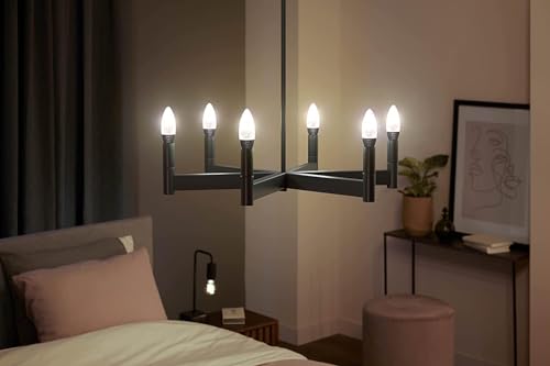 Philips Hue White Ambiance Filament, smarte E14 LED Lampe mit Kerzenform, dimmbar, 350lm, warm- bis kühlweißes Licht, steuerbar via App, kompatibel mit Amazon Alexa (Echo, Echo Dot), 2er Pack 3