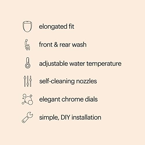 Brondell Sedile WC bidet, bidet non elettrico, a