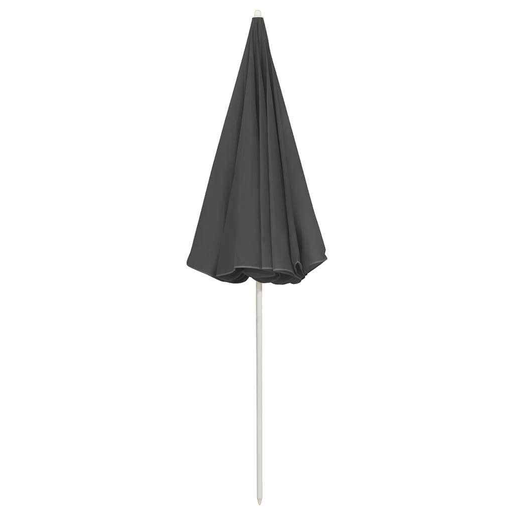 Ombrelloni parasole per giardini, cortili, spiagge, terrazze, piscine, caffetterie, ombrellone con asta in acciaio color sabbia 180 cm