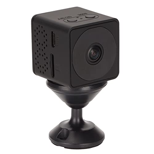 Caméra de Sécurité Intérieure Intelligente, 1080P Mini WiFi Smart Home Surveillance Cam avec Détection de Mouvement à Distance 140 ° Grand Angle Rechargeable pour(Batterie au lithium 1100mAh)
