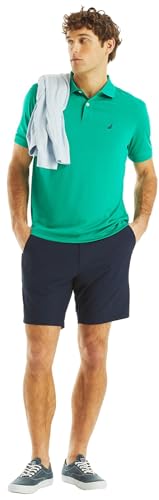 NAUTICA Men's Classic Fit Short Sleeve Solid Deck Polo Shirt2