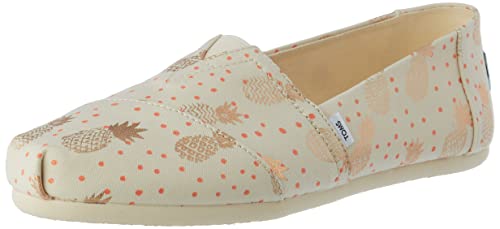 TOMS Womens Alpargata Graphic Slip On Flats Casual - Beige