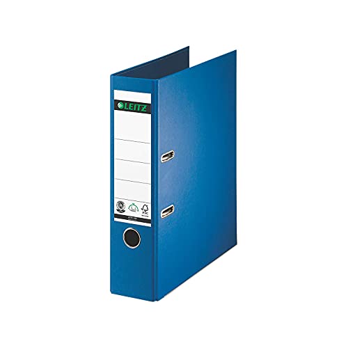Leitz Qualitäts-Ordner 180 A4 8 cm Rückenbreite Spezialpapierkaschierung in Leinenprägung Blauer Engel Blau 10070068
