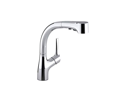 Hot Deals KOHLER 13963-CP Elate(R) Sink Pull-Out Spray spout and Lever Handle Kitchen Faucet, Polished Chrome
