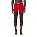 Lacoste Men's Cotton Stretch Mini Croc Print Boxer Briefs, 3-pack, Deep Ocean/Dove Grey/Red, Large