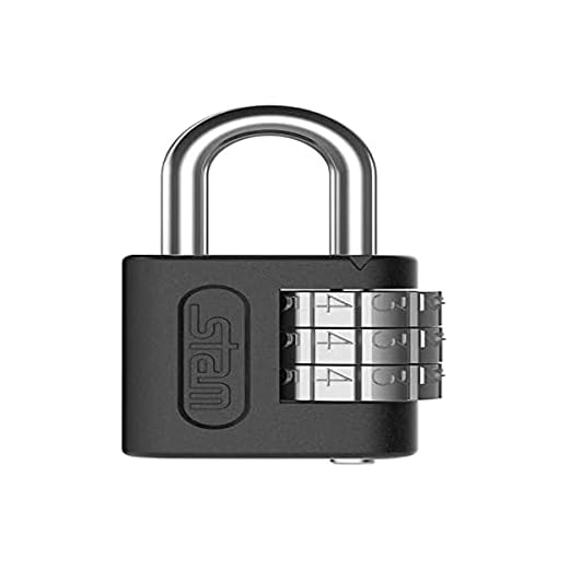 GNA Cadeado com Segredo, Stam, 25 mm, Preto