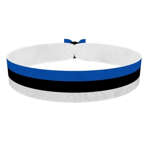 Druck-Palast Bijou Drapeau Estonie - Accessoire en satin imperméable - Article de supporter unisexe - Idées de présents Estonie - Bracelet sportif pour événements - Culture estonienne