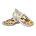 Coloranimal Womens Sunflower Highland Cow Shoes Yellow Butterfly Flower Cattle Pattern Slip on Water Shoes Breathable Sports Walking Sneakers Surf Swim Beach Slip-on Fashion Footwear