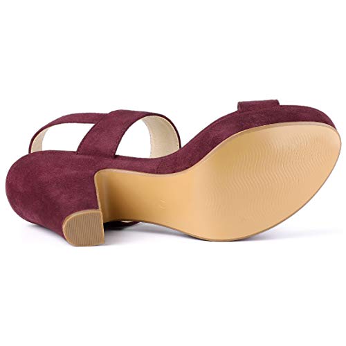 Image of Allegra K Women's Slingback Platform Heels Chunky High Heel Sandals