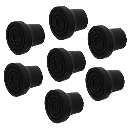 minkissy 8pcs 16mm Rubber Cane Tips Black Non-Slip Walking Stick Tips Replacement Rubber Foot Pad for Walking Sticks Hiking Stick Canes