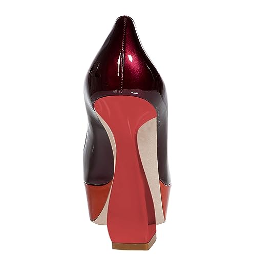 FSJ Women Pumps Block Heel Platform Shoes Comfort Peep Toe Special High Heel Slip On Evening Dress Pumps Size 4-16 US3