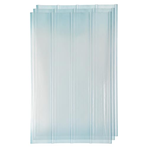 Vkechh Trapezblech Wellplatten Transparent 90 * 160cm FRP-Tageslichtplatten 2mm Wellblechplatten für Dach Profilplatten Trapez (3 Stück)