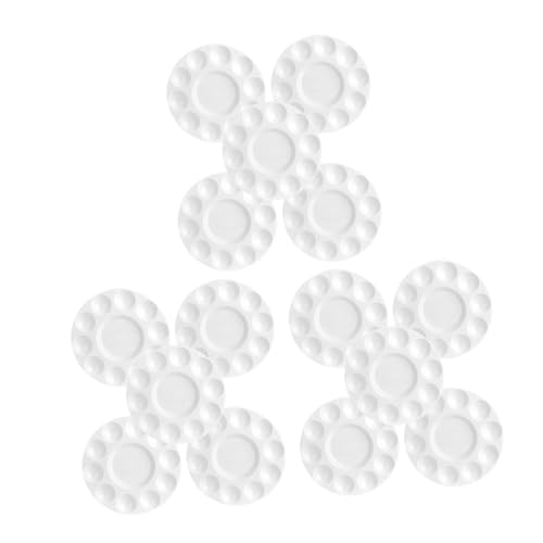 BEBEMOKO DIY Art Painting Board Set 15pc Plastic Mixing Plates Pigment Trays Art Drawing Trays for Artists Students