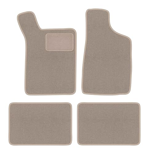 Tapis auto en velours beige haut de gamme compatible avec Renault 21 berline 1986-1996