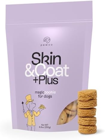 PawCo Dog Treats, Skin & Coat – Supports Skin Barrier & Coat Shin...