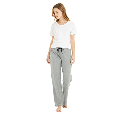 Image of U2SKIIN 2 Pack Pajama Pants for Women Soft, Cotton Comfortable Womens Lounge Lightweight Sleep Pj Bottoms