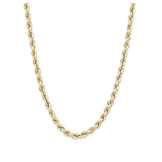 Nas PRINS JEWELS Collana in oro giallo 750 18 carati, unisex, larghezza 4,40 mm, Oro