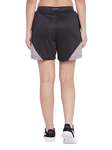 Image of Clovia Women's Activewear Comfort Fit Sports Short with Pocket in Black