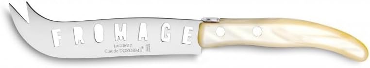 Claude Dozorme Berlingot XXL Cheese Knife, Acrylic Pearl Handle, Stainless Steel Blade, 8.4" Length, French Handcrafted