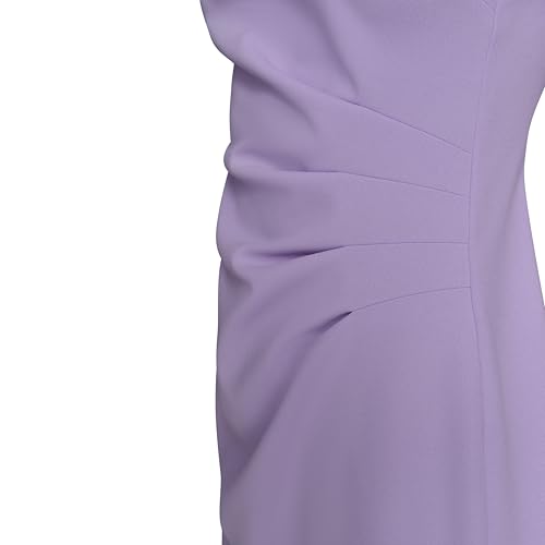 Image of KARL LAGERFELD Short Ruched Sleeve Jewel Neck Sheath Mini Dress