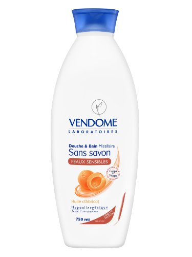 Laboratoires Vendôme - Douche et Bain sans Savon - Peaux Sensibles - Abricot - Flacon 750 ml