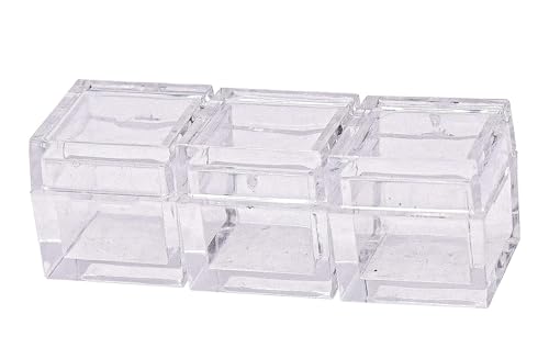 Image of 50pcs Acrylic Box Trays for 10mm 0.39 inch Element Cubes Clear Case Periodic Table Bracket for Elements Collections Science Education Displays