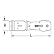 KS Tools 911.8126 Plakettenschaber, 38mm, Rot