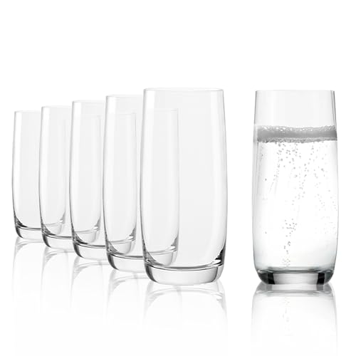 Stölzle Lausitz Verres Longdrink Weinland Lot de 6, 390ml – Verres en Cristal Élegants pour Cocktails, Boissons, Eau & Jus – Lavables au Lave-vaisselle &...