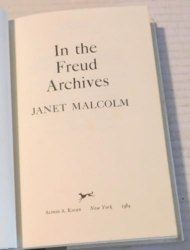 In the Freud Archives 0394538692 Book Cover