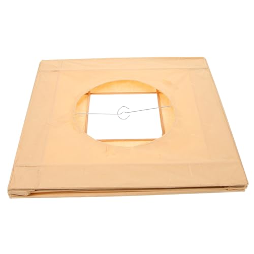 DEARMAMY 純色折りたたみ紙ランプシェード 天井用ペンダントライトカバー 宣紙土色 吊り下げ和風照明カバー 部屋装飾と拡散光効果家用